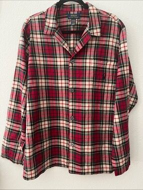 Polo Ralph Lauren  PJ Top    Plaid Button-Down Sleep Shirt
SZ M